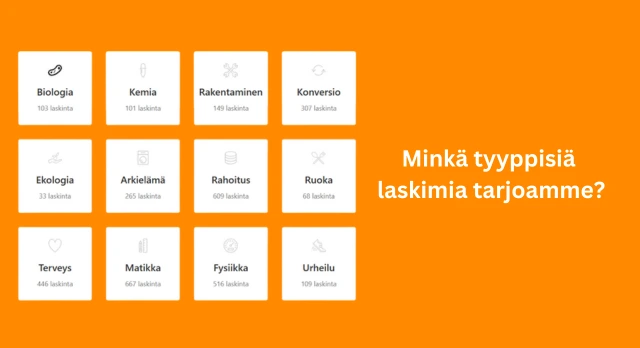 mitä tyyppejä laskin helppolaskuri.cyou tarjota